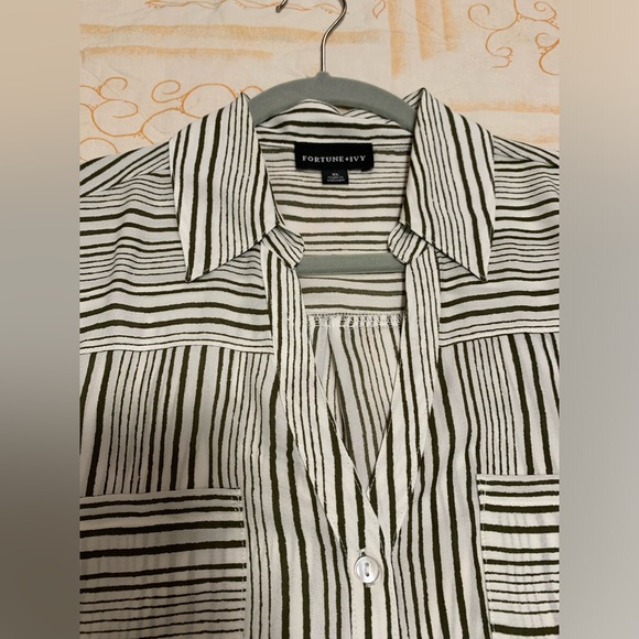 Vertical stripe button down from Fortune & Ivy - Picture 2 of 14